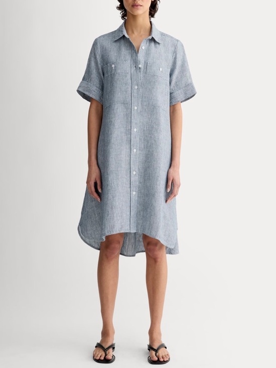 Everlane Dresses & Skirts - Everlane The Daytripper Shirt Dress Womens XXS 100% European Flax Linen Striped